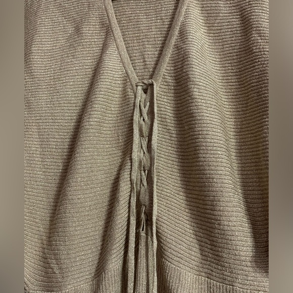 *RARE VTG Arden B gold metallic knit silk/cashmere blend dress - small - Picture 8 of 10